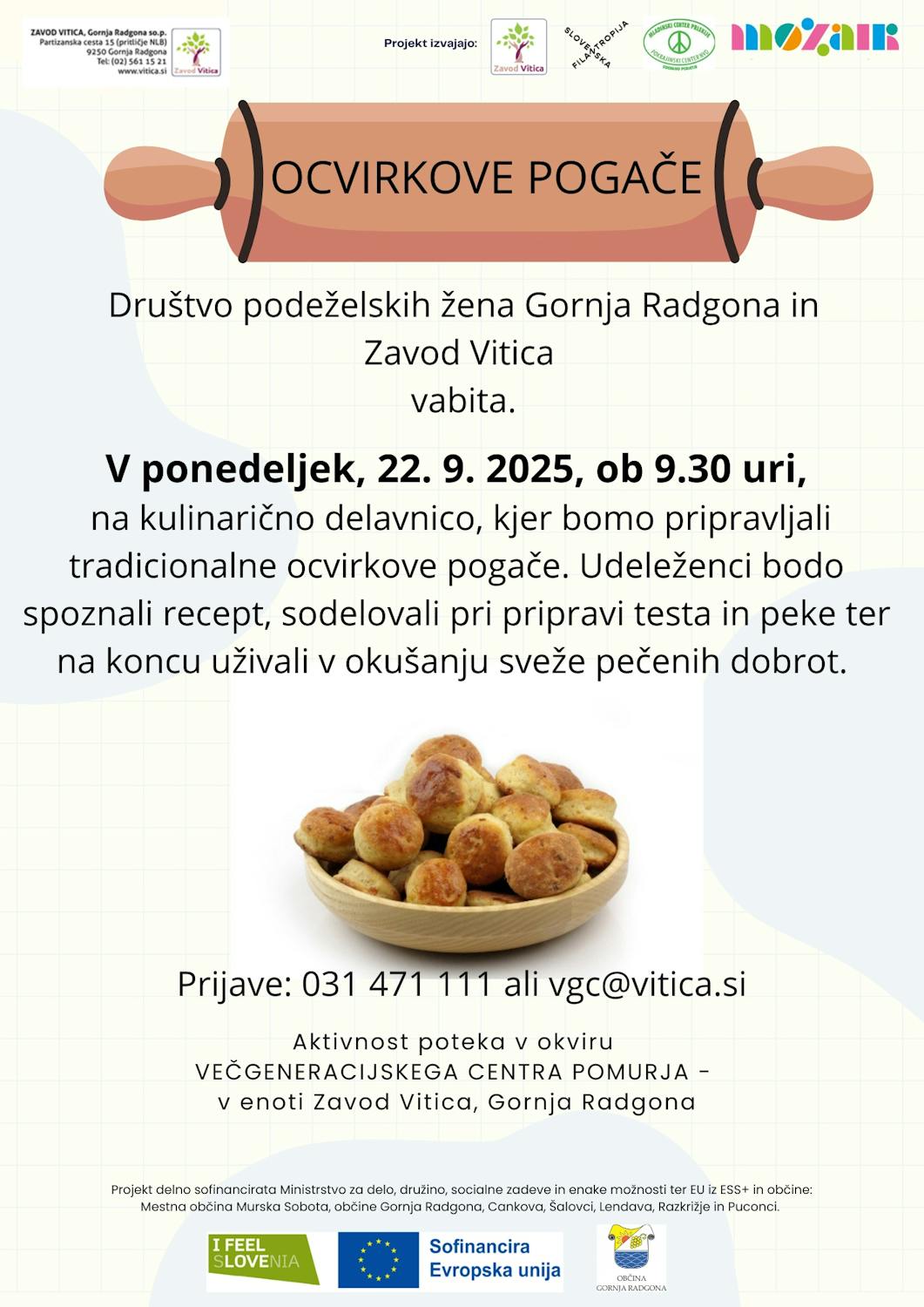 Kulinarična delavnica: Ocvirkove pogače